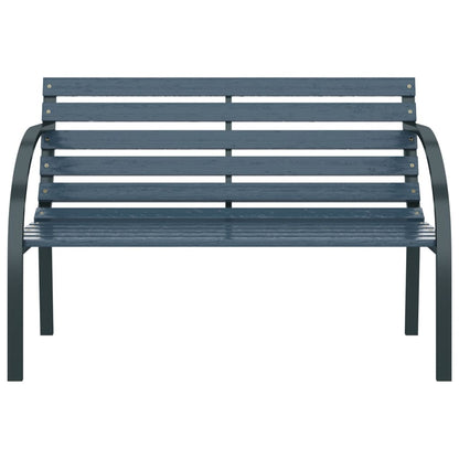 Panchina da Giardino 120 cm Grigia in Legno