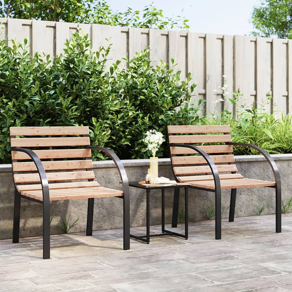 Sedie da Giardino 2 pz in Legno