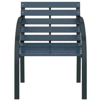 Sedie da Giardino 2 pz Grigie in Legno