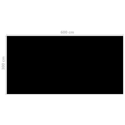 Copertura per Piscina Nera 600x300 cm PE