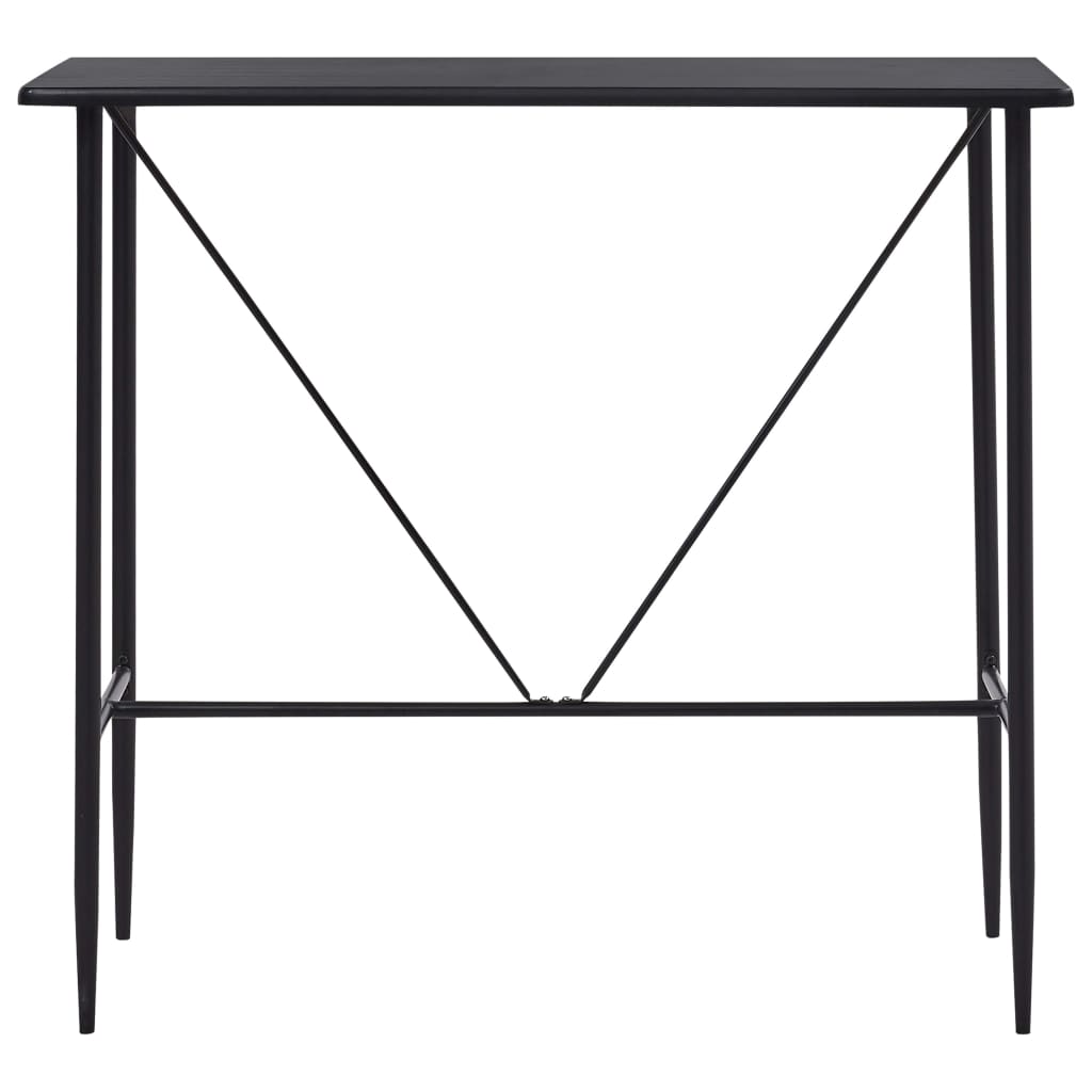 Tavolo da Bar Nero 120x60x110 cm in MDF