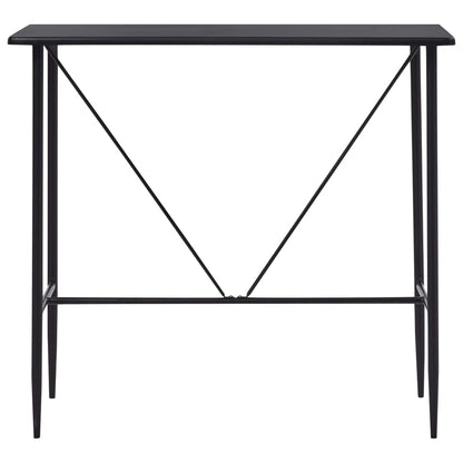 Tavolo da Bar Nero 120x60x110 cm in MDF