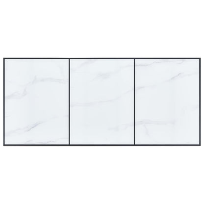 Tavolo da Pranzo Bianco 180x90x75 cm in Vetro Temperato