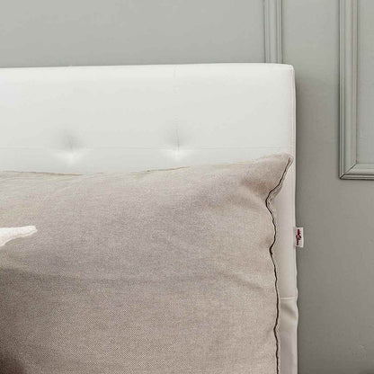 Giroletto con Contenitore Idraulico Bianco Similpelle 180x200cm
