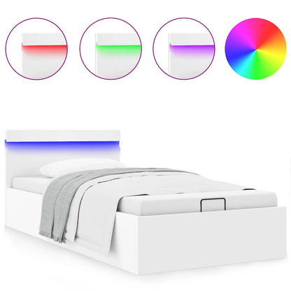 Giroletto Contenitore Idraulico LED Bianco Similpelle 100x200cm