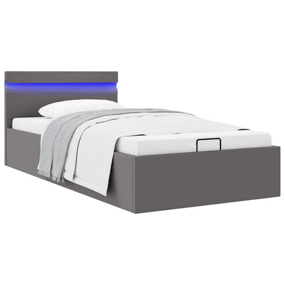 Giroletto Contenitore Idraulico LED Grigio Similpelle 100x200cm