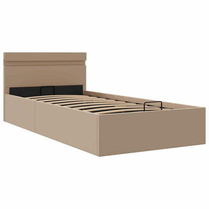 Giroletto Idraulico con LED Cappuccino Similpelle 100x200cm