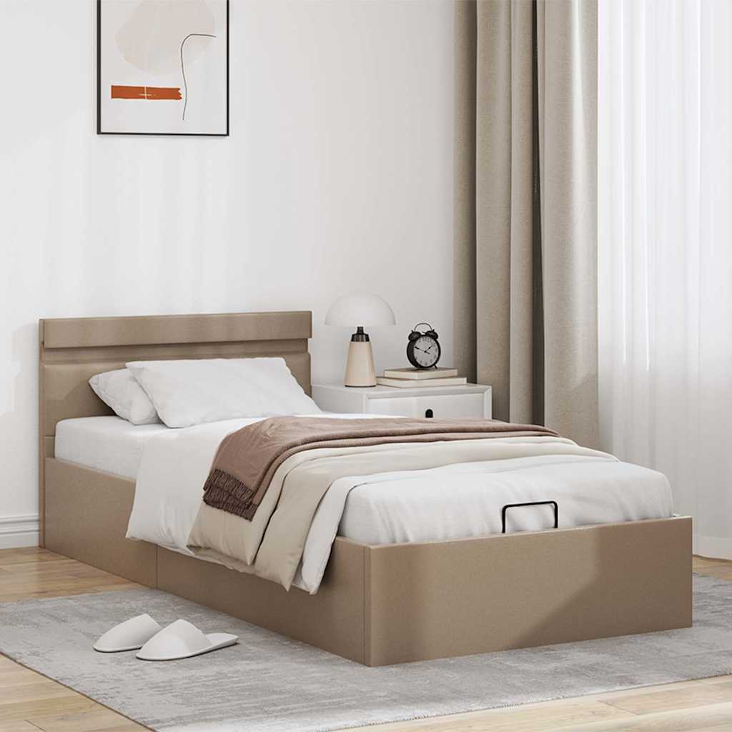 Giroletto Idraulico con LED Cappuccino Similpelle 100x200cm