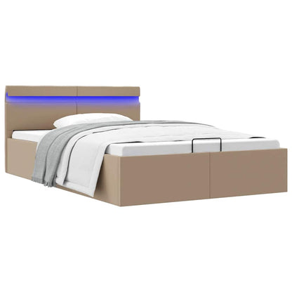 Giroletto Idraulico con LED Cappuccino Similpelle 120x200cm