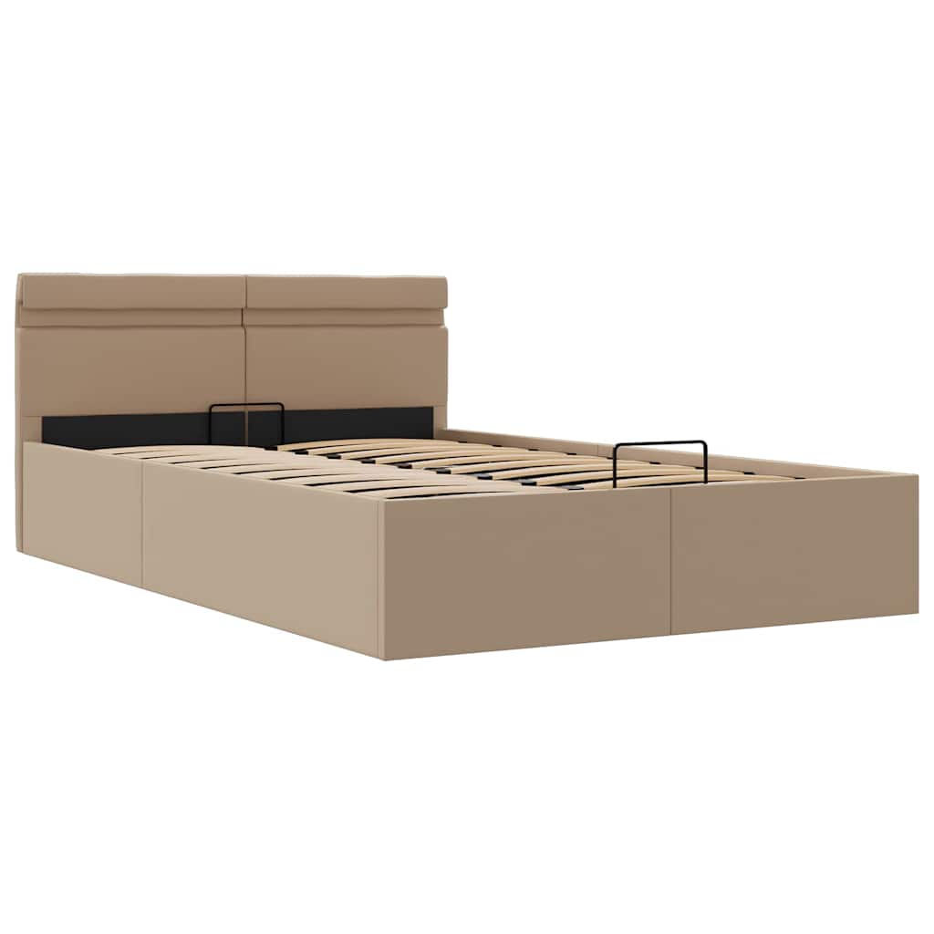 Giroletto Idraulico con LED Cappuccino Similpelle 140x200cm