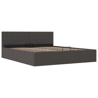 Giroletto con Contenitore Grigio Scuro in Tessuto 160x200 cm