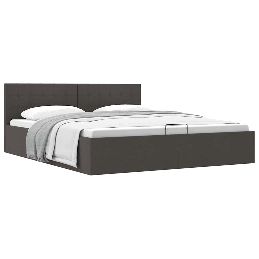 Giroletto con Contenitore  Grigio Scuro in Tessuto 180x200 cm
