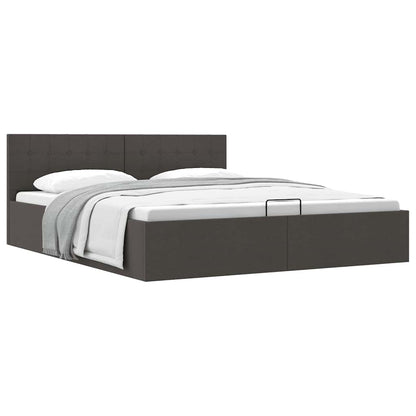 Giroletto con Contenitore  Grigio Scuro in Tessuto 180x200 cm