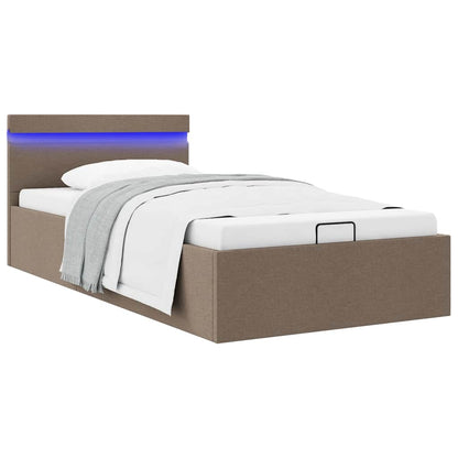 Giroletto Idraulico Contenitore e LED Tortora Tessuto 90x200 cm