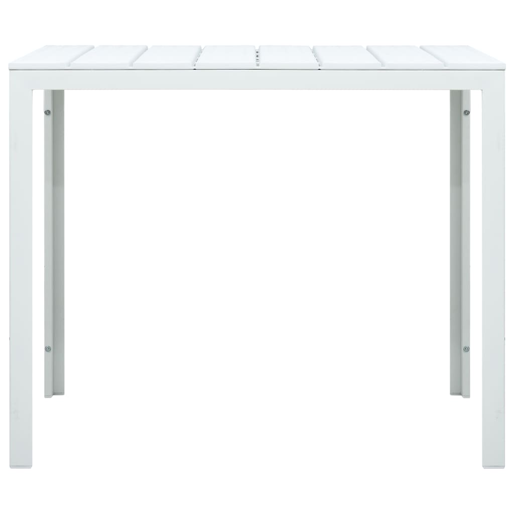 Tavolino da Salotto Bianco 78x78x74 cm HDPE Aspetto Legno