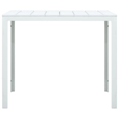 Tavolino da Salotto Bianco 78x78x74 cm HDPE Aspetto Legno