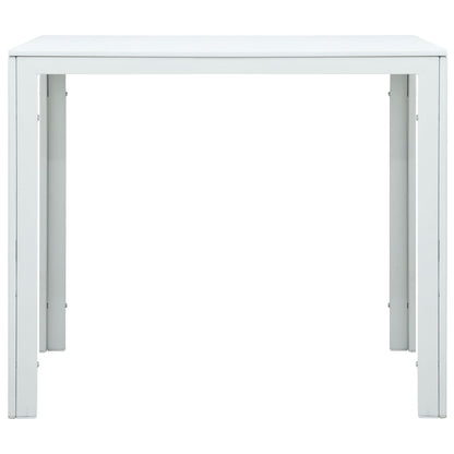 Tavolino da Salotto Bianco 78x78x74 cm HDPE Aspetto Legno