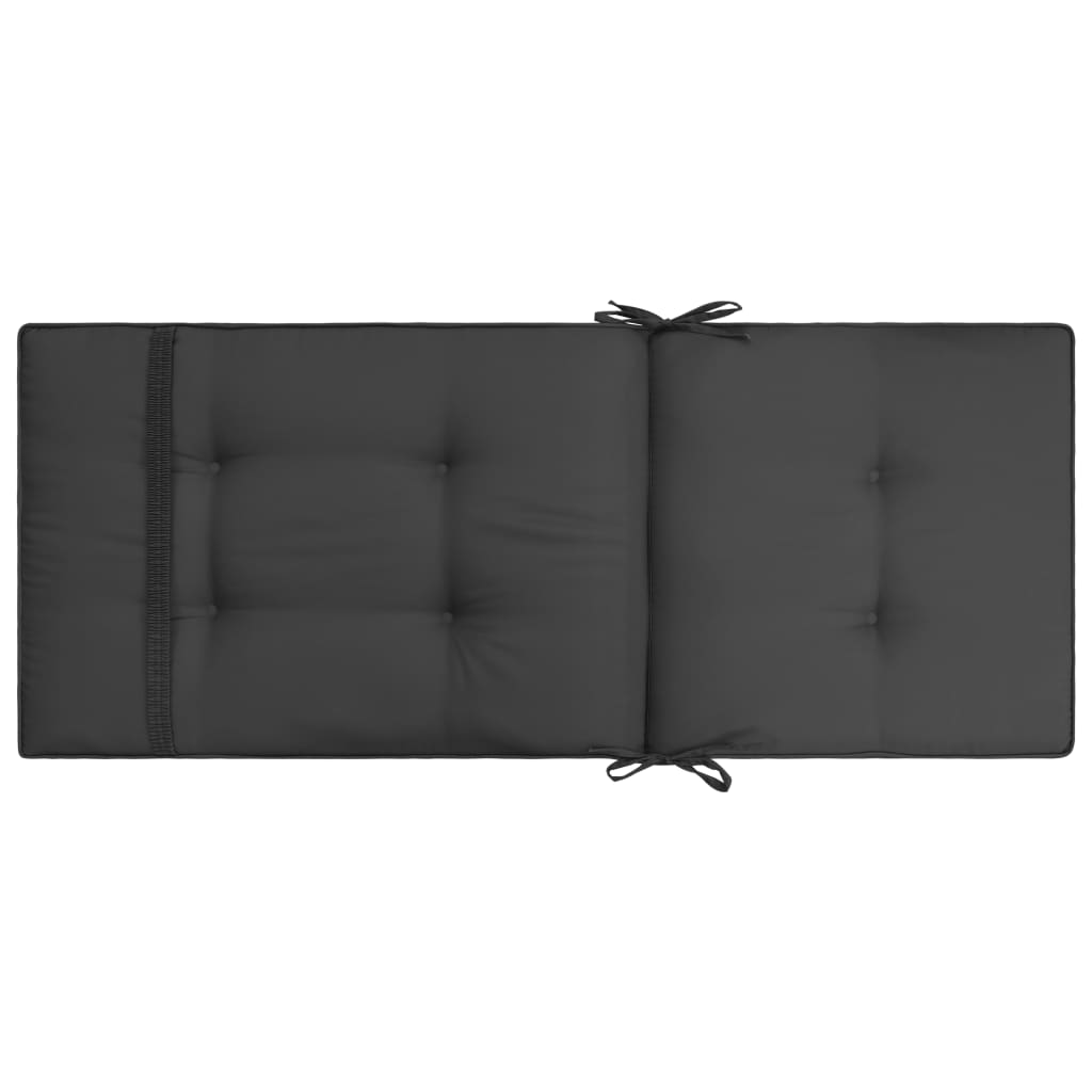 Cuscini per Sedie da Giardino 2 pz Antracite 120x50x5 cm