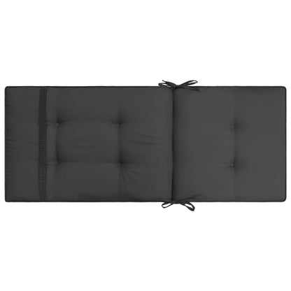Cuscini per Sedie da Giardino 2 pz Antracite 120x50x5 cm