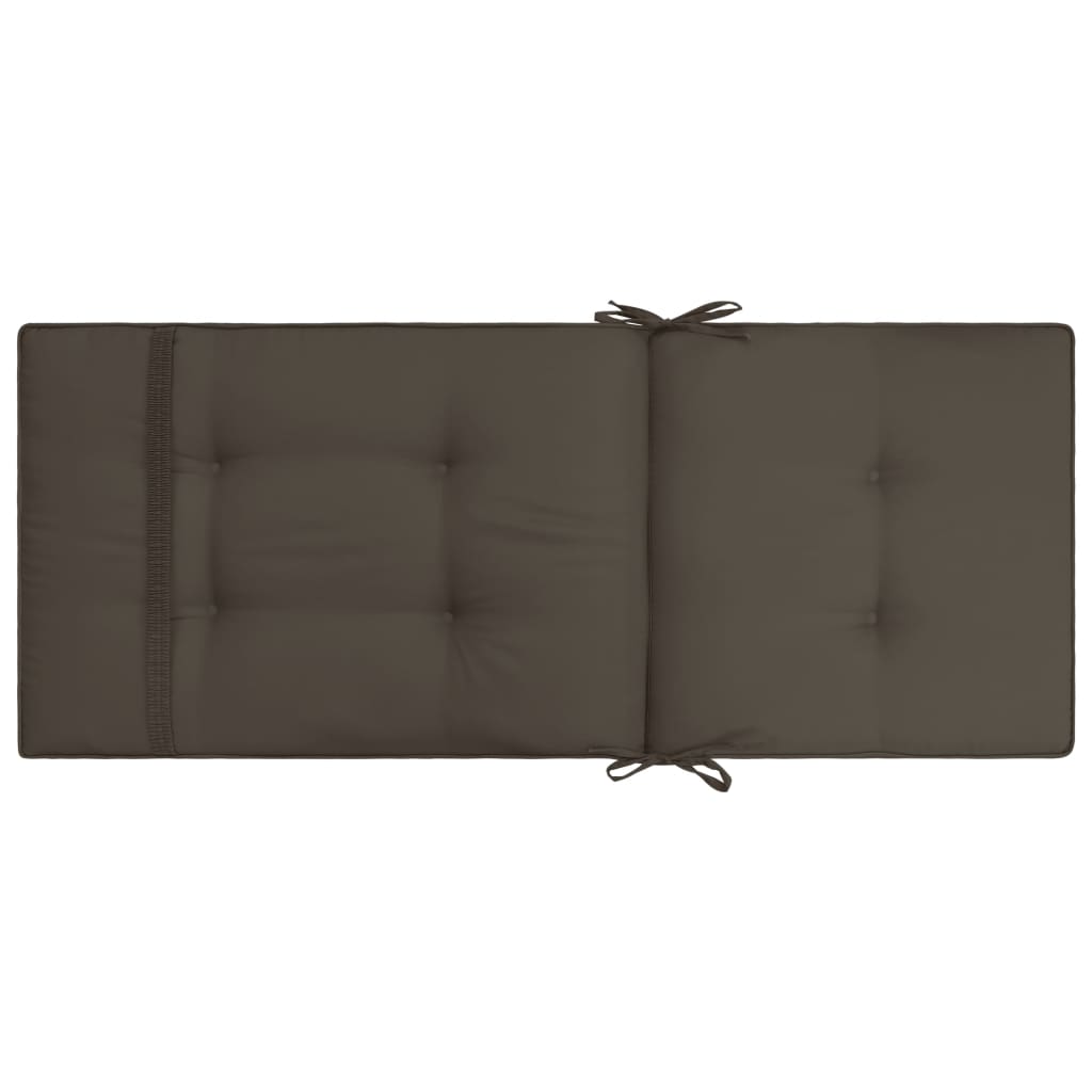 Cuscini per Sedie da Giardino 4 pz Antracite 120x50x5 cm