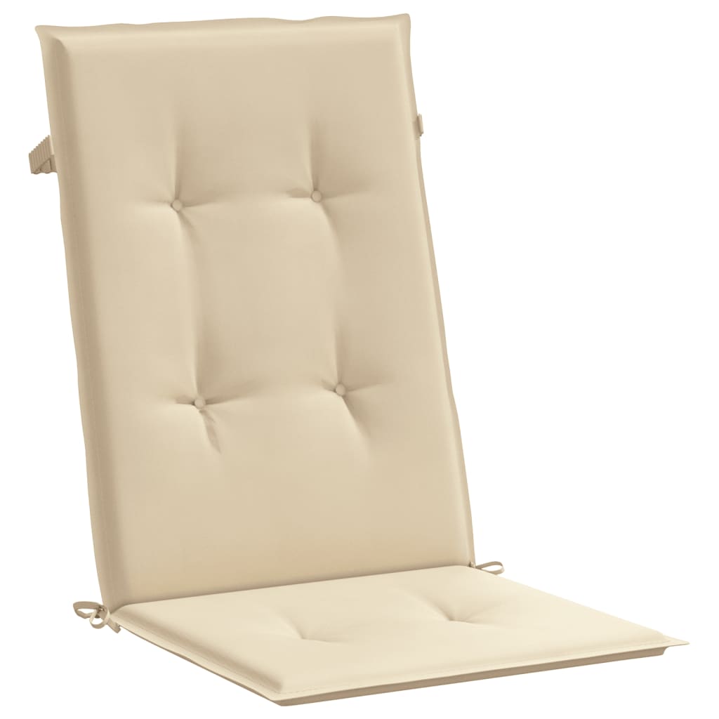 Cuscini per Sedie 2 pz Beige 120x50x3 cm in Tessuto