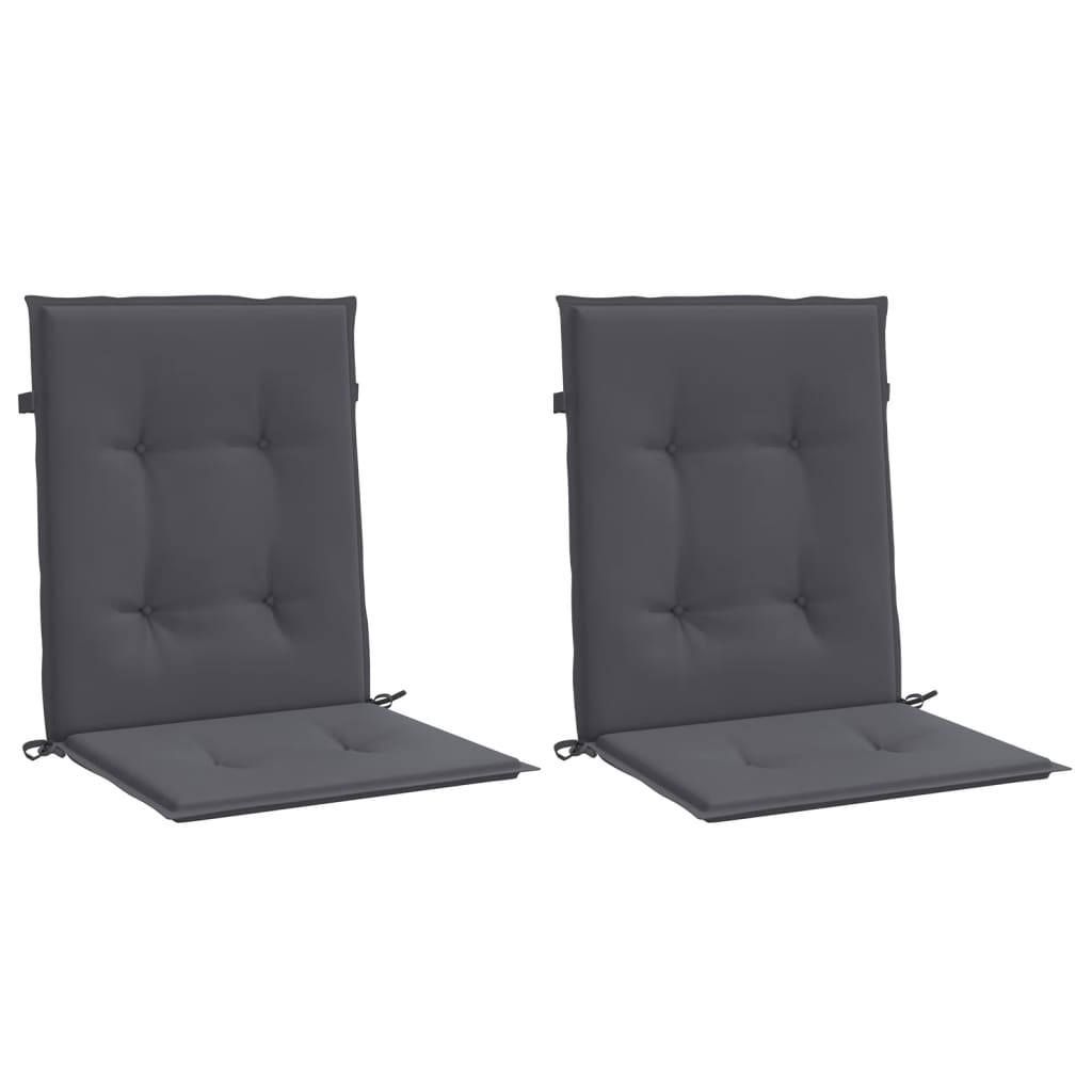 Cuscini per Sedia 2 pz Antracite Tessuto Oxford