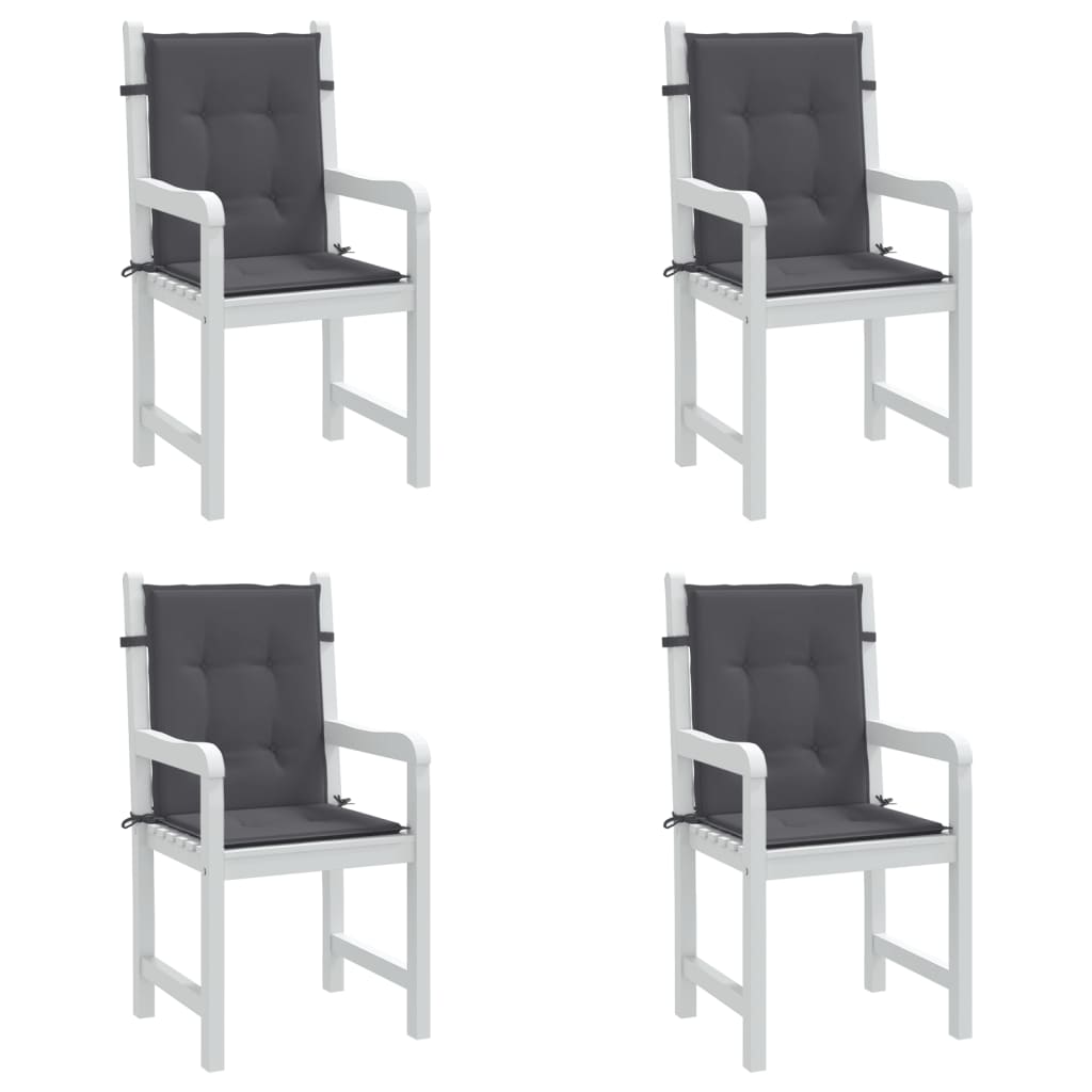Cuscini per Sedia 4 pz Antracite Tessuto Oxford