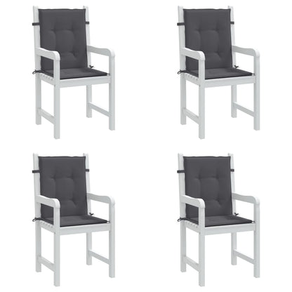 Cuscini per Sedia 4 pz Antracite Tessuto Oxford