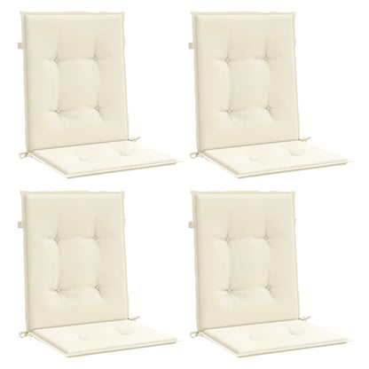 Cuscini per Sedia 4 pz Crema 100x50x3 cm in Tessuto Oxford