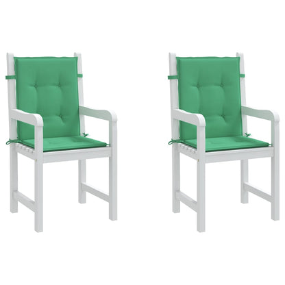 Cuscini per Sedia 2 pz Verdi 100x50x3 cm in Tessuto Oxford