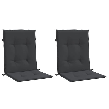 Cuscini per Sedia 2 pz Neri 100x50x3 cm in Tessuto Oxford