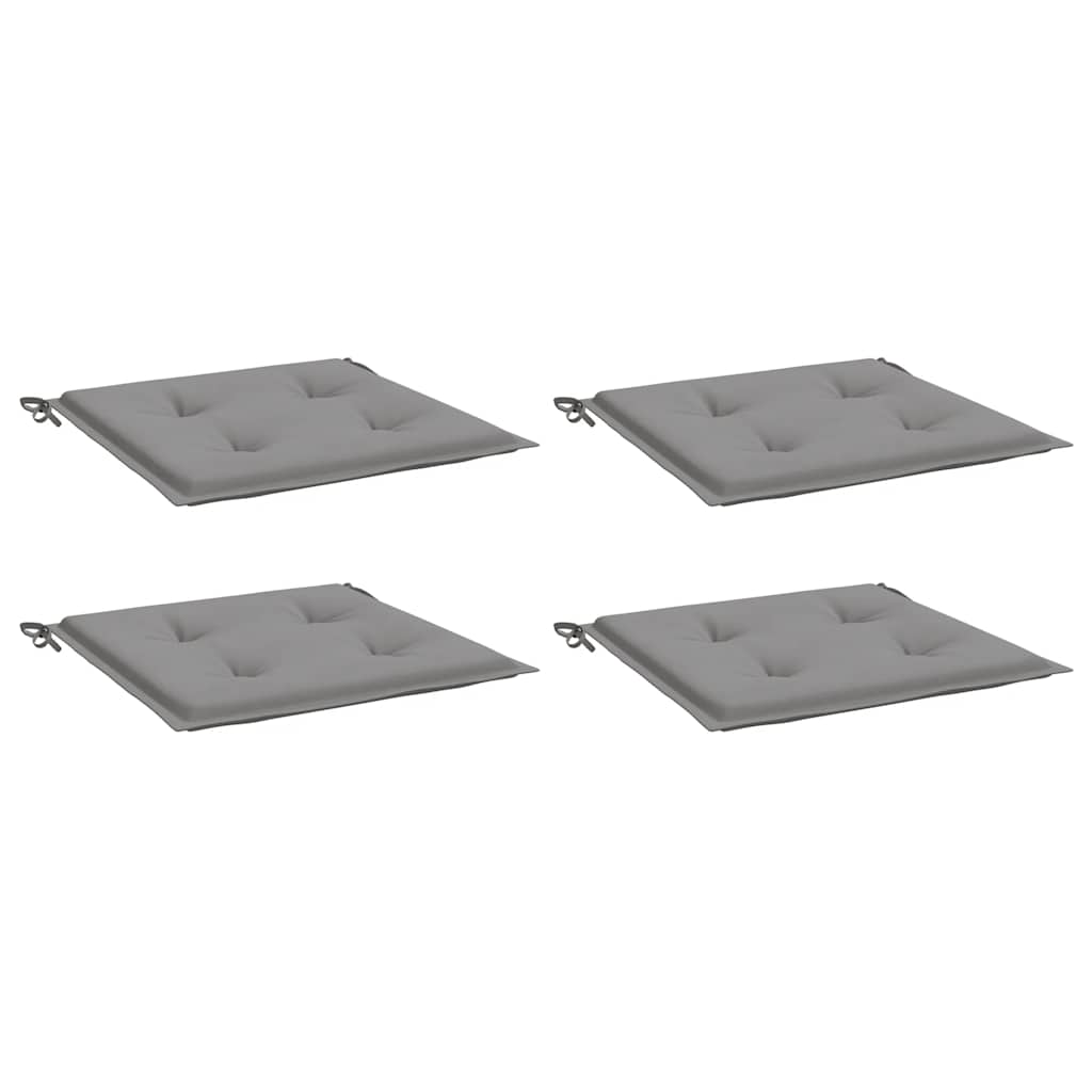 Cuscini per Sedia 4 pz Grigi 40x40x3 cm in Tessuto Oxford