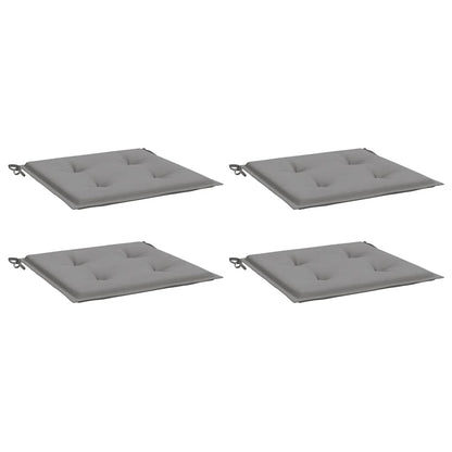 Cuscini per Sedia 4 pz Grigi 40x40x3 cm in Tessuto Oxford