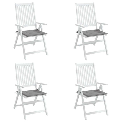 Cuscini per Sedia 4 pz Grigi 40x40x3 cm in Tessuto Oxford