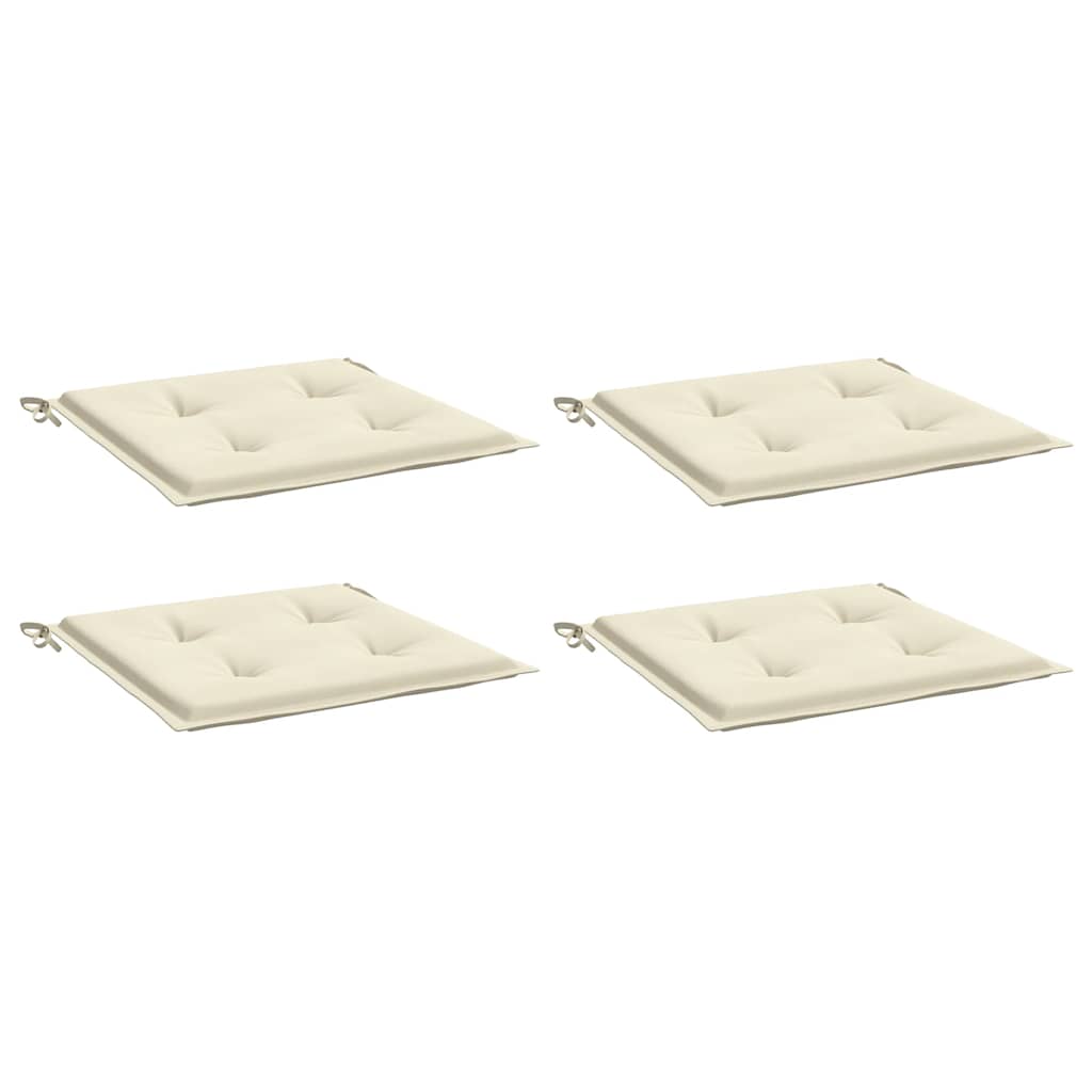 Cuscini per Sedia 4 pz Crema 40x40x3 cm in Tessuto Oxford