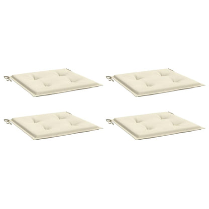 Cuscini per Sedia 4 pz Crema 40x40x3 cm in Tessuto Oxford