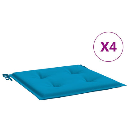 Cuscini per Sedia 4 pz Blu 40x40x4 cm in Tessuto Oxford