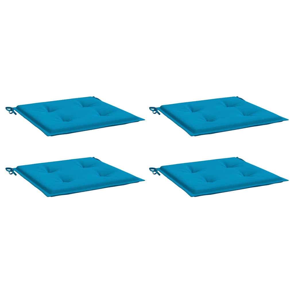 Cuscini per Sedia 4 pz Blu 40x40x4 cm in Tessuto Oxford