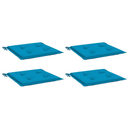 Cuscini per Sedia 4 pz Blu 40x40x4 cm in Tessuto Oxford