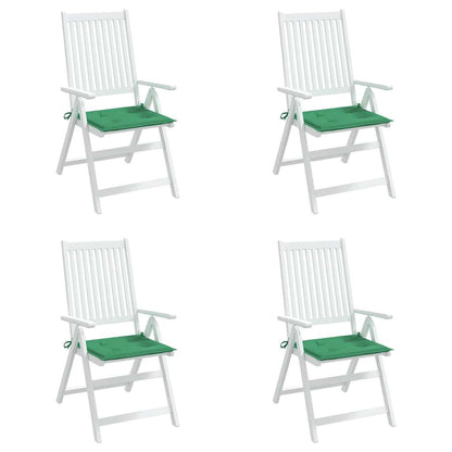Cuscini per Sedia 4 pz Verdi 40x40x3 cm in Tessuto Oxford