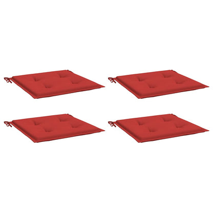 Cuscini per Sedia 4 pz Rossi 40x40x3 cm in Tessuto Oxford