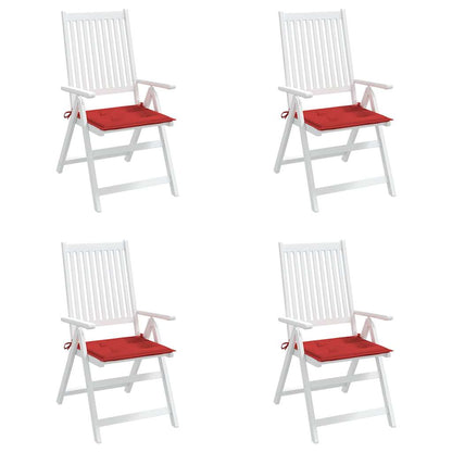 Cuscini per Sedia 4 pz Rossi 40x40x3 cm in Tessuto Oxford