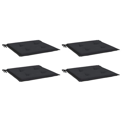 Cuscini per Sedia 4 pz Neri 40x40x3 cm in Tessuto Oxford