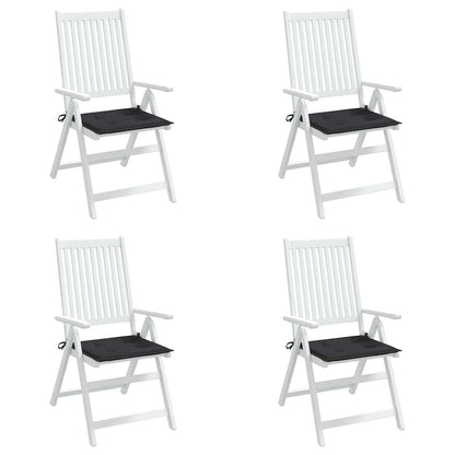 Cuscini per Sedia 4 pz Neri 40x40x3 cm in Tessuto Oxford