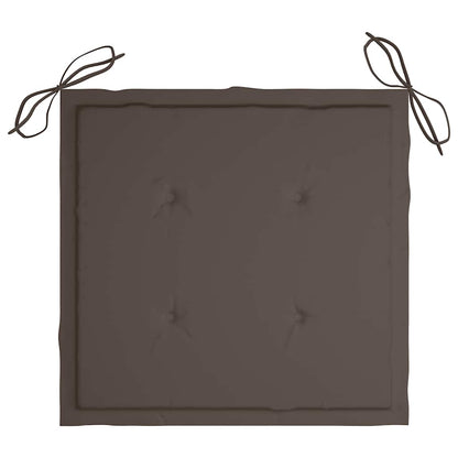 Cuscini per Sedie da Giardino 4 pz Tortora 40x40x3 cm in Oxford