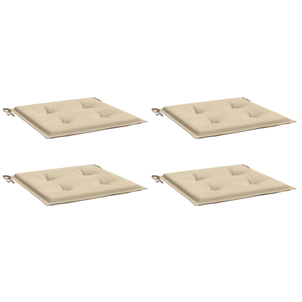 Cuscini per Sedia 4 pz Beige 40x40x3 cm in Tessuto Oxford