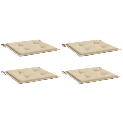 Cuscini per Sedia 4 pz Beige 40x40x3 cm in Tessuto Oxford