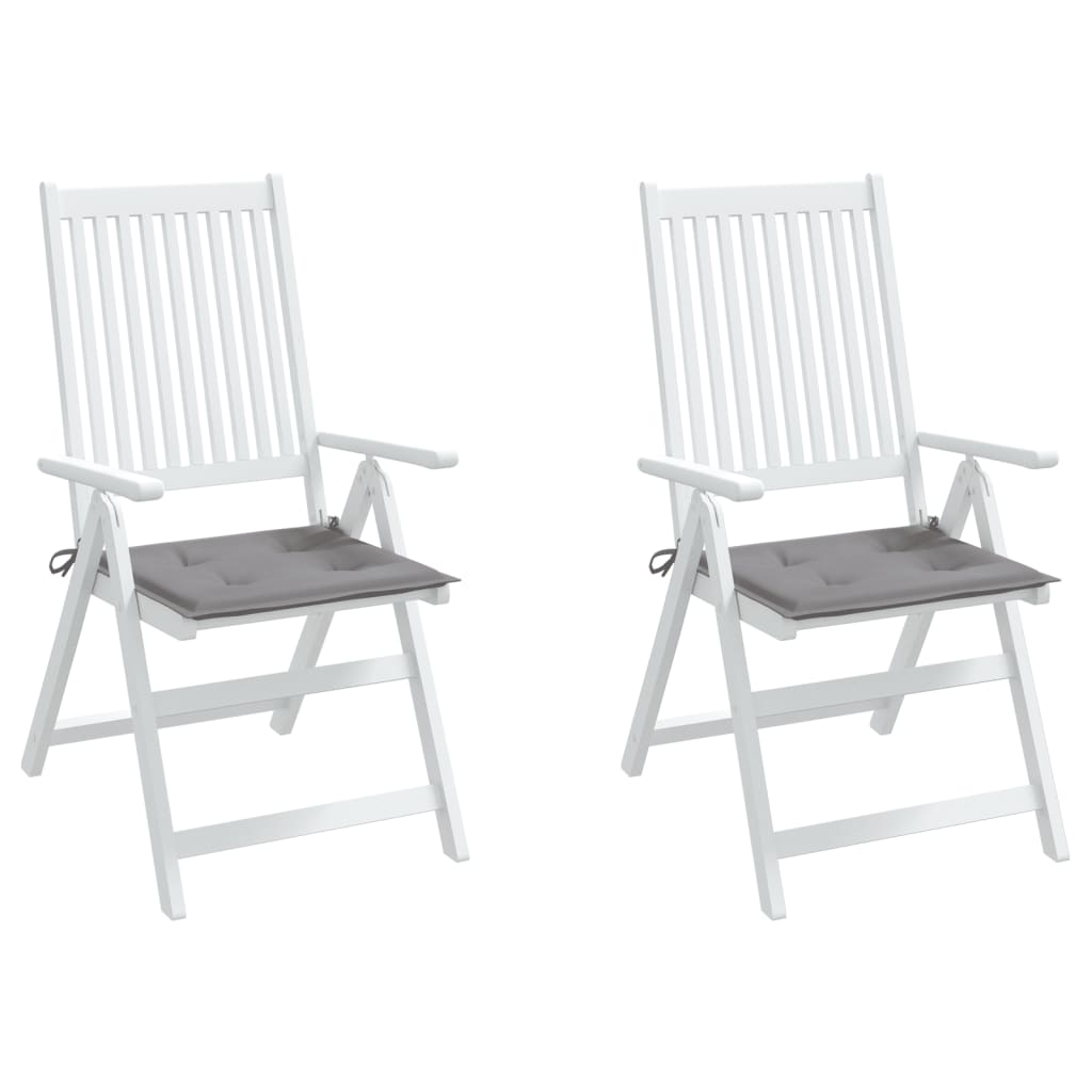 Cuscini per Sedia 2 pz Grigi 50x50x3 cm in Tessuto Oxford