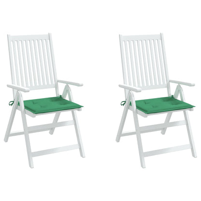 Cuscini per Sedia 2 pz Verdi 50x50x3 cm in Tessuto Oxford