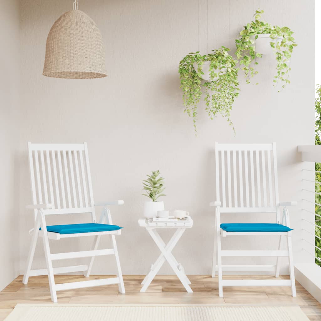 Cuscini per Sedia 2 pz Blu 50x50x3 cm in Tessuto Oxford